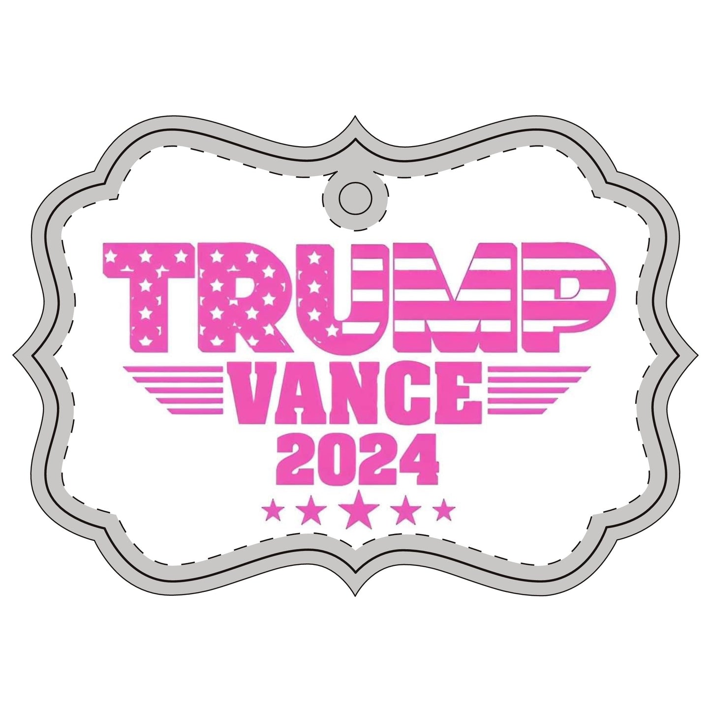 ' Aluminum Pink Trump Ornament