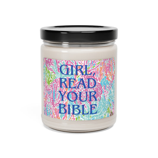 Girl Read Your Bible Candle