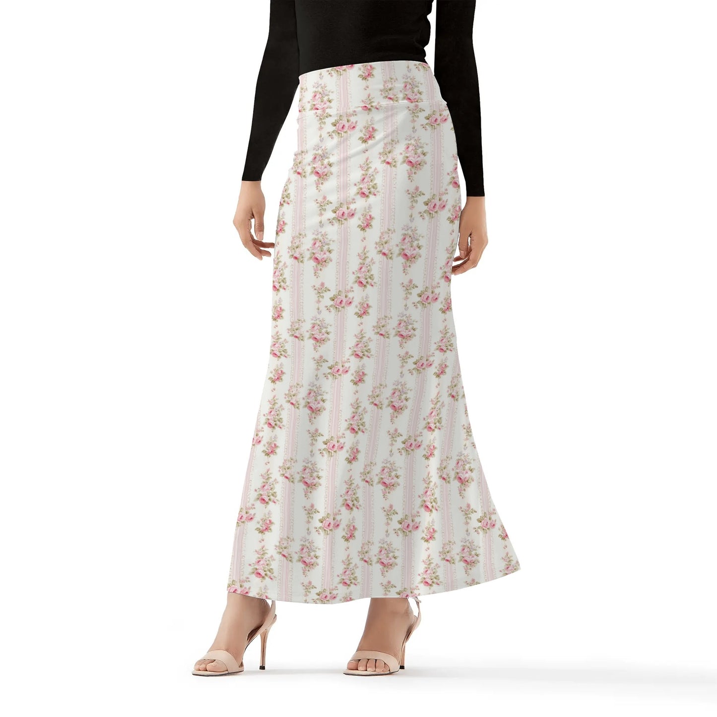 Womens Wrap Fishtail Maxi Skirt