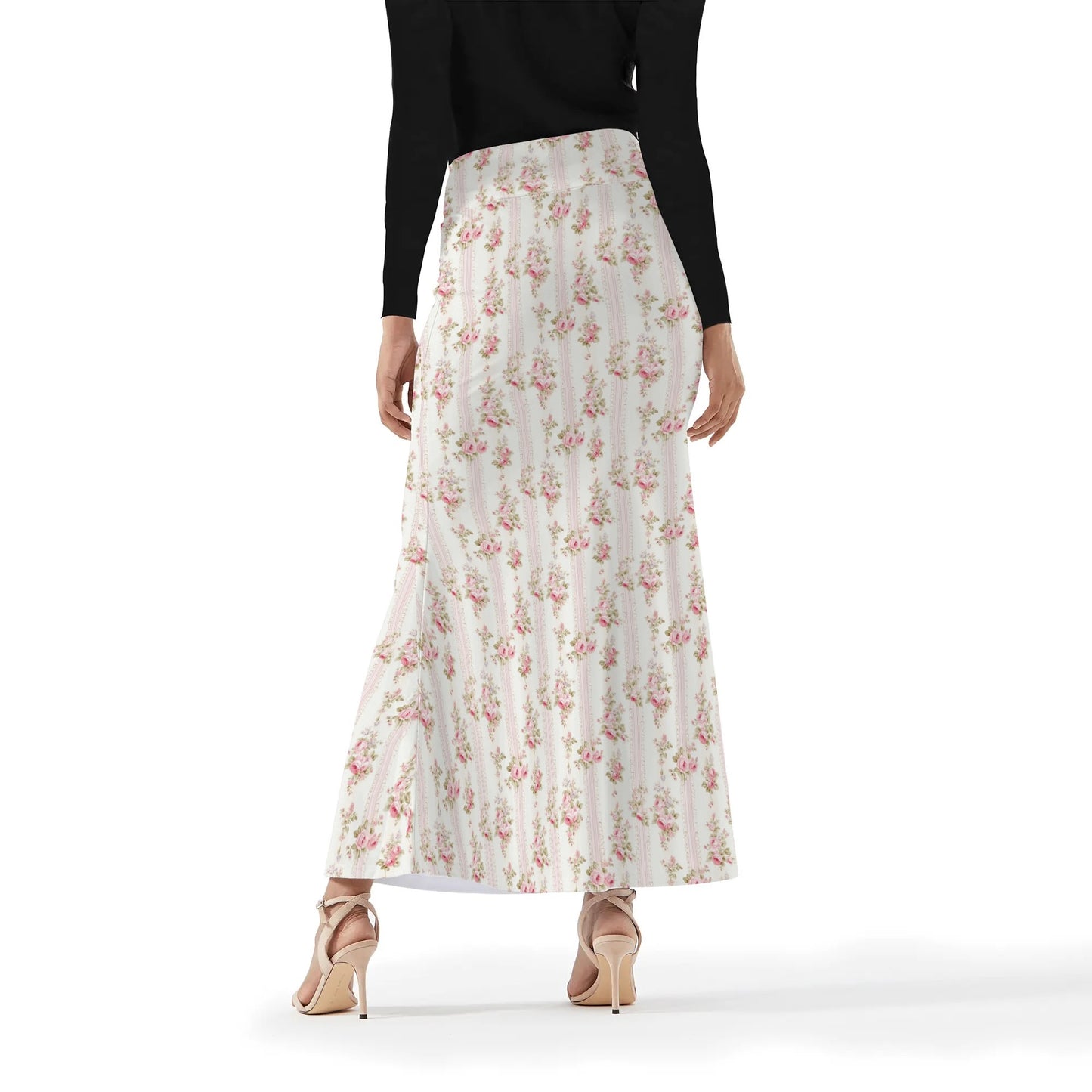 Womens Wrap Fishtail Maxi Skirt