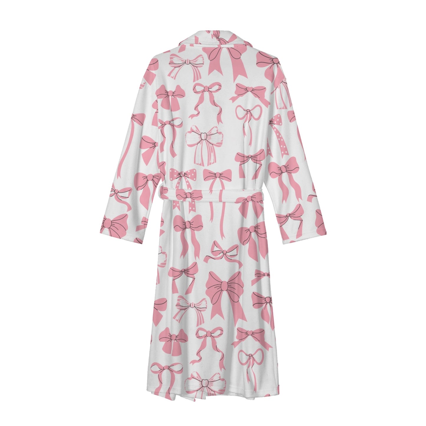 Womens Coquette Bow Long Bathrobe