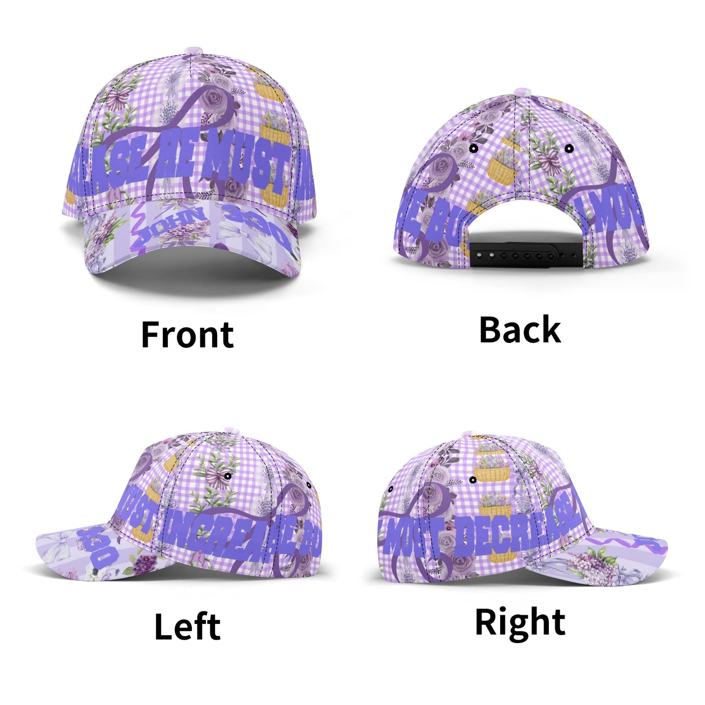 FLORAL COQUETTE PURPLE JOHN 3:30 HAT