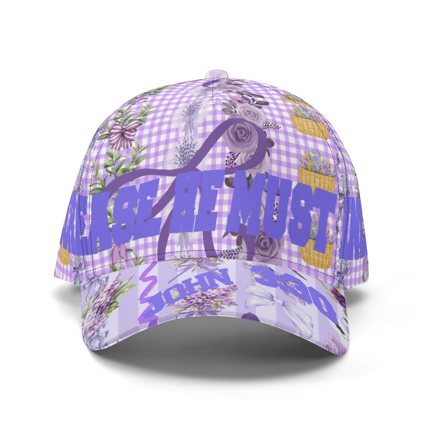 FLORAL COQUETTE PURPLE JOHN 3:30 HAT