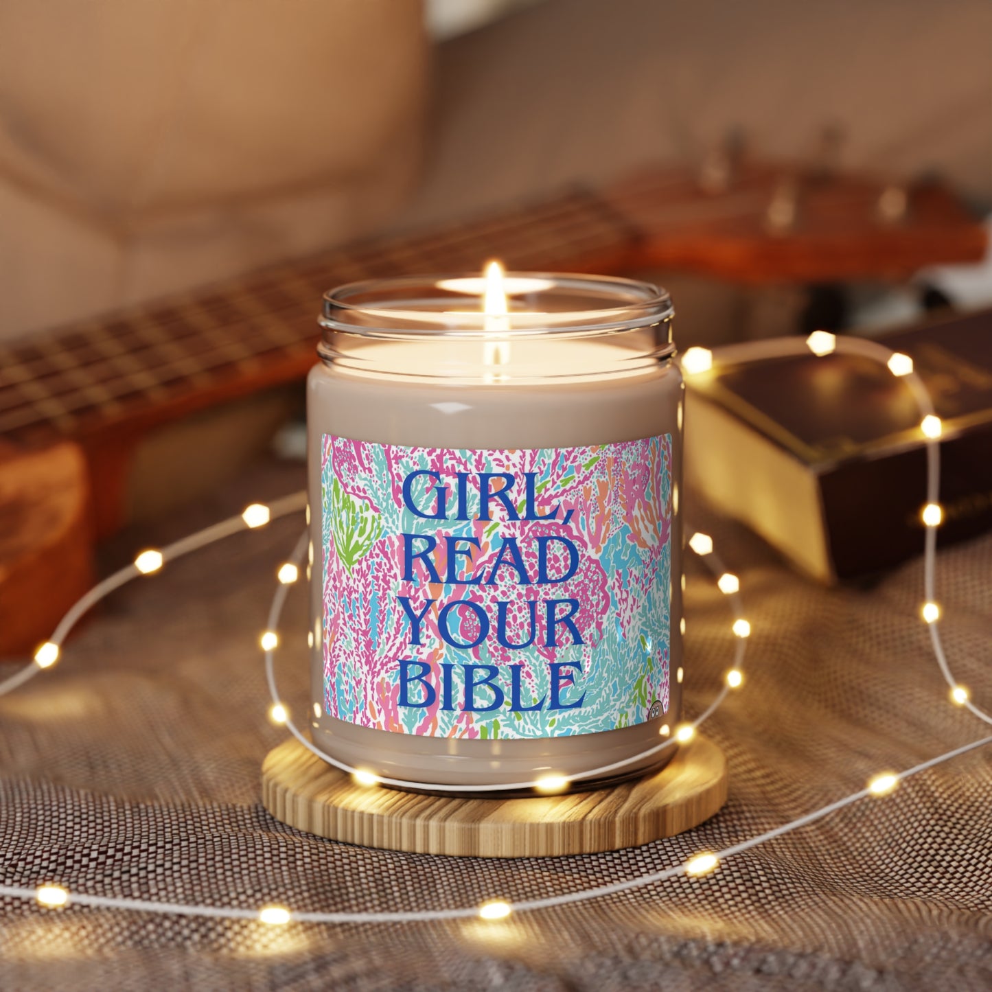 Girl Read Your Bible Candle