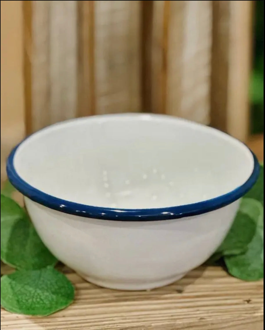 Blue Rim Cereal Bowls