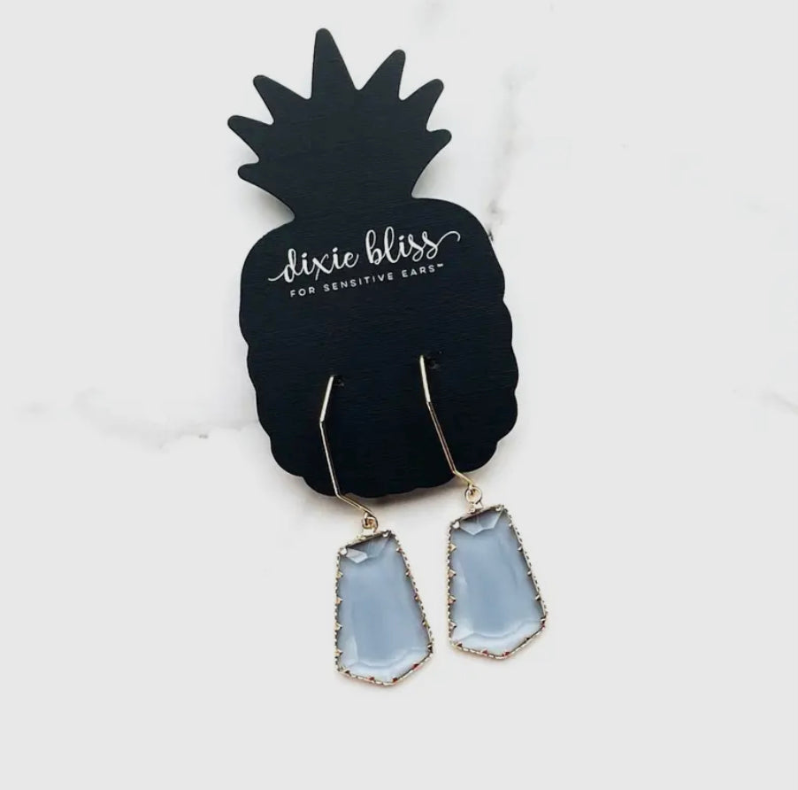 18k, Prisms in Slate Smoke Earrings