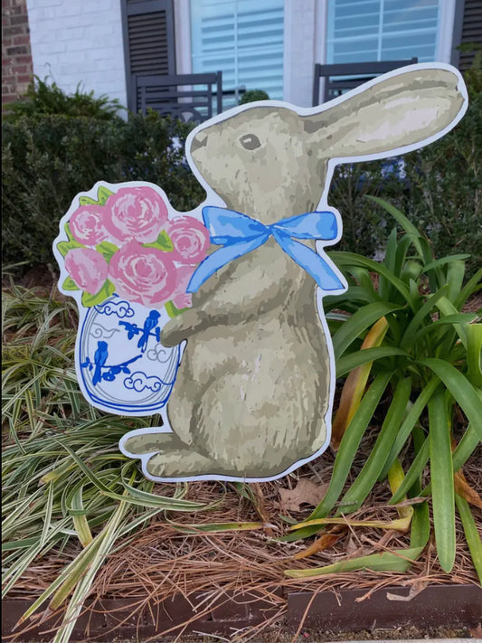 Bunny w/ flowers