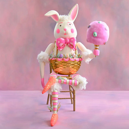 Glitterville Pinky Cotton Tail Bunny Display~ In stock!