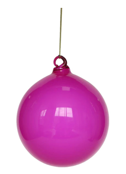 ILLUME GLASS ORNAMENT - HOT PINK (PREORDER)