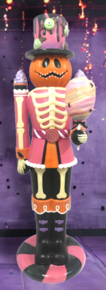 60" Pumpkin Nutcracker w/Cotton Candy Display-Preorder