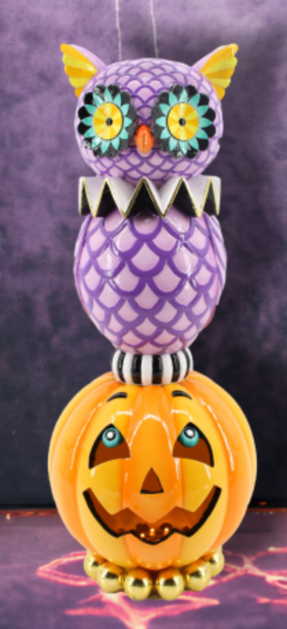 20" Purple Owl on Pumpkin--Preorder