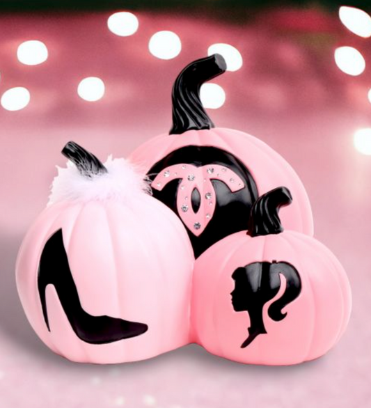 Boo Ville Pink Pumpkin Trio-Preorder