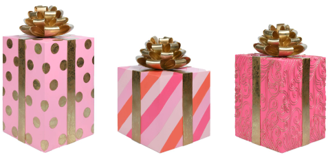 Set of 3 Pink / Gold Gift Boxes- Pre-order