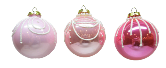 Pink icing drip ball orn-pre-order