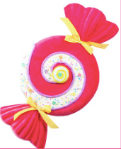 Pink swirl candy wrapper - pre-order