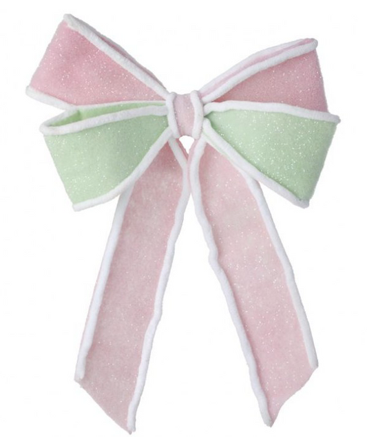 Frosted Pastel Bow Ornament-PRE-ORDER