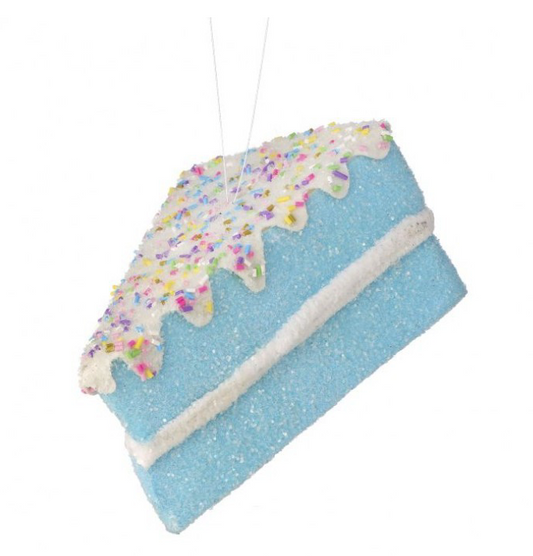 6'' Blue  Frosted Sprinkles Cake Slice ~ Pre- order