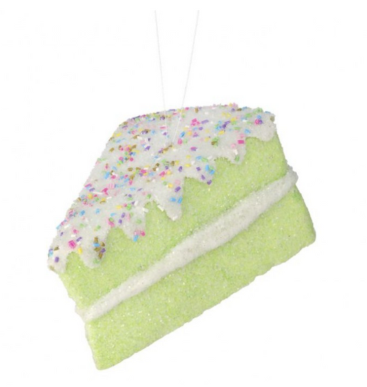 6'' Green Frosted Sprinkles Cake Slice ~ Pre-order