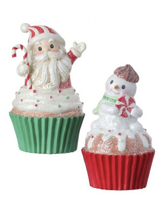 RED & WHITE CANDY SANTA/SNOWMAN CUPCAKES ~ PRE-ORDER