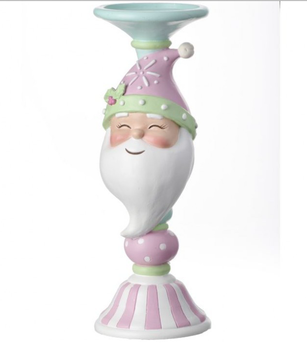 12'' Candy santa candle holder ~ pre~ order