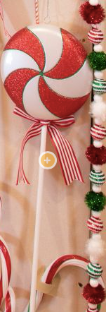 24'' Peppermint candy Lollipop with bow~ in stock