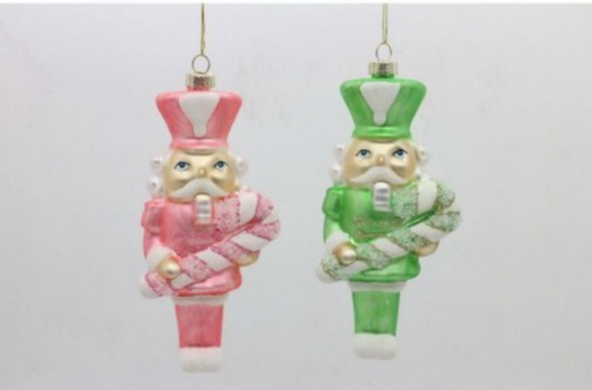 6" Glass Holiday Sweets Nutcracker ornament ~ pre~order