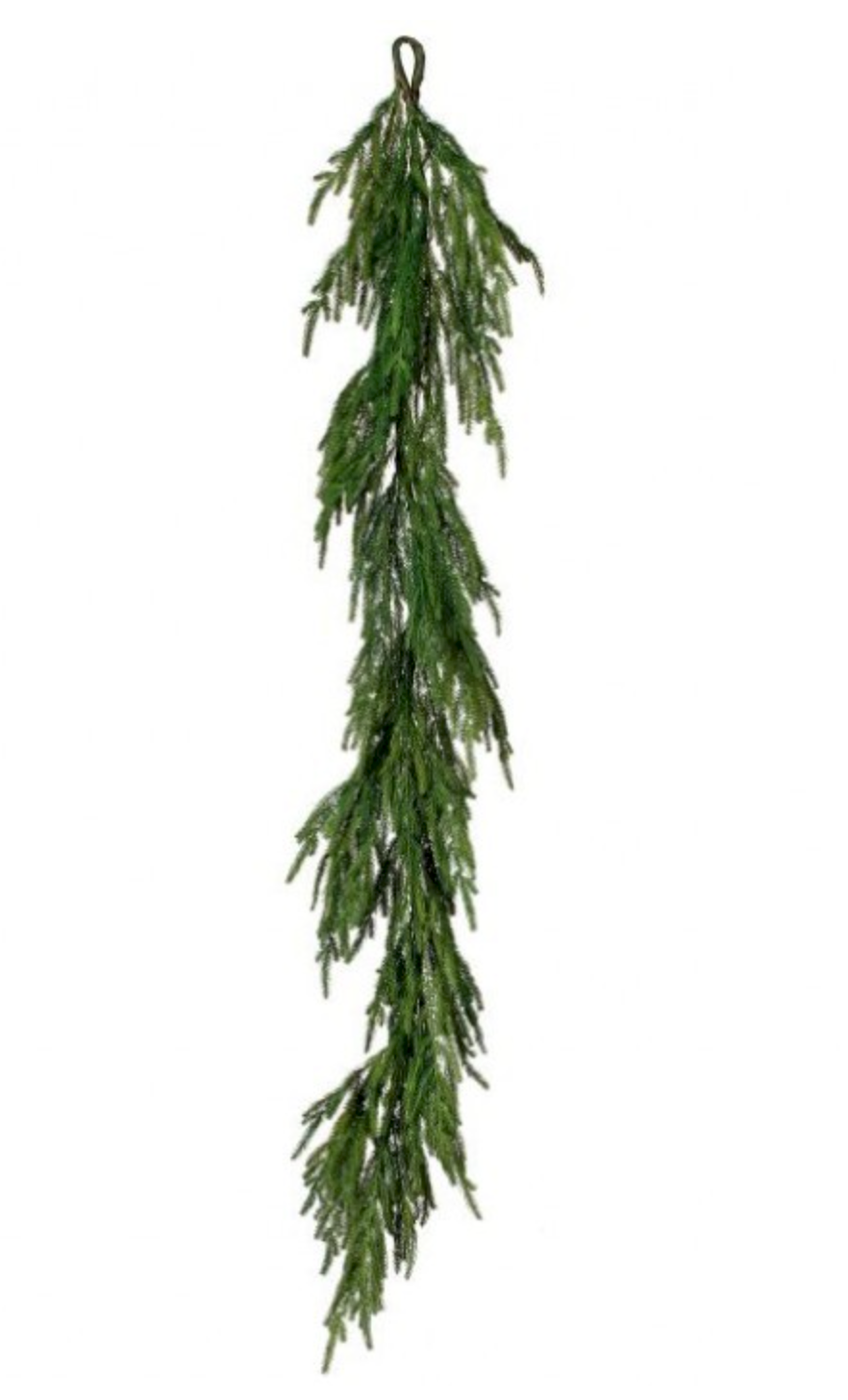 60"Natural Touch Norfolk Pine Garland ~ pre~order