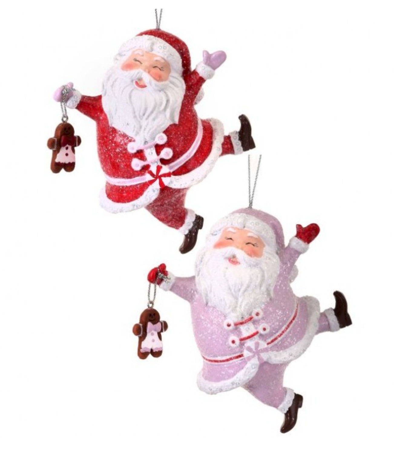 4'' Sugered Santa Ornaments ~ pre ~ order