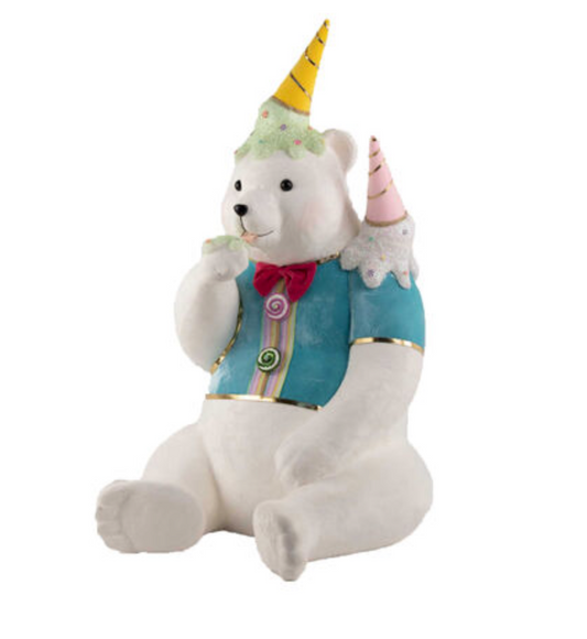 42.5" Sitting Snow Cream Bear ~ pre~order