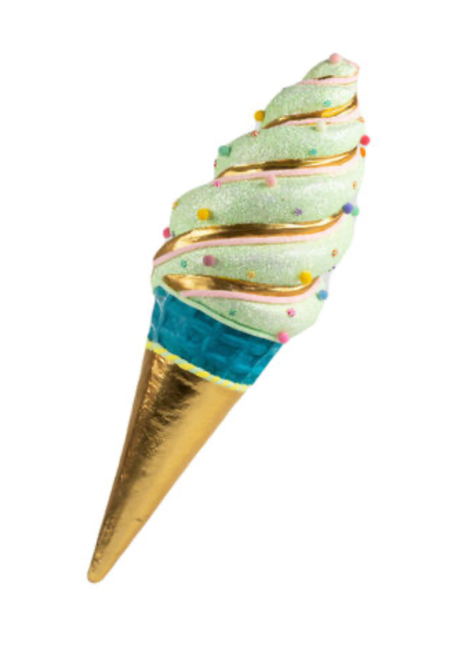 29.5" Hanging Green / Gold Ice Cream ~ Pre~order