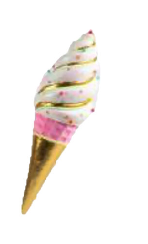 29.5" Hanging Pink/Gold Ice Cream Cone~ Pre~order