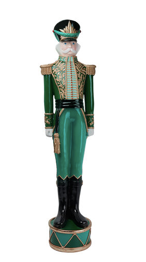 48" Green Nutcracker on Drum ~ Pre~order