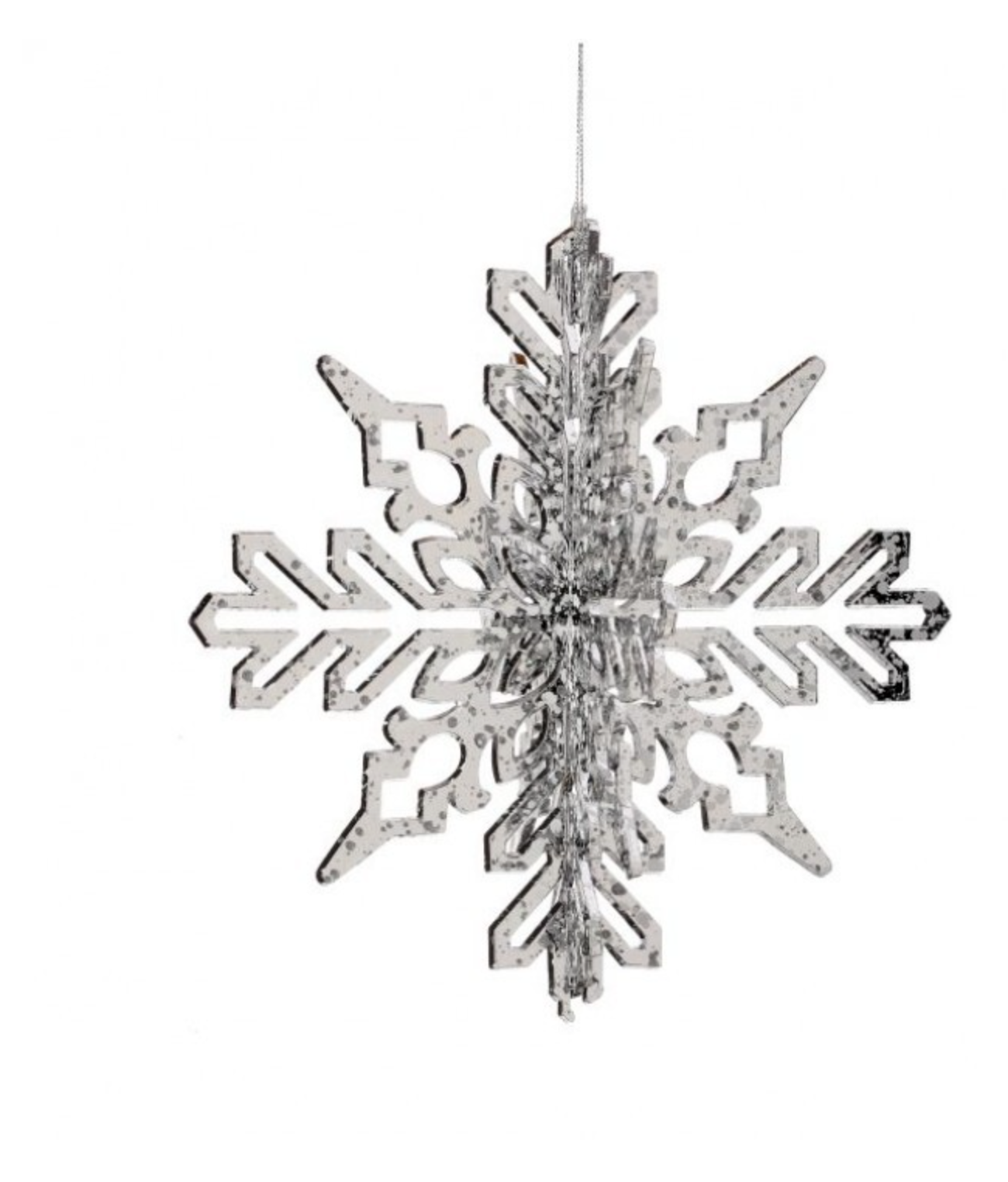 9" 3-D Shiny Snowflake Ornament ~ Pre~order