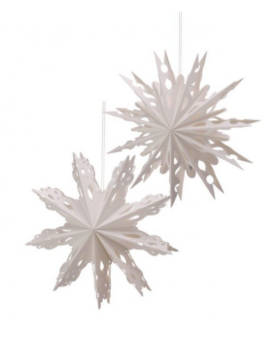 16" Fold Paper Cut Out Snowflake Ornaments ~ Pre~order