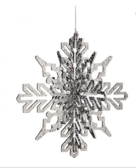 14" 3-D  Shiny Snowflake Ornament ~ Pre~order