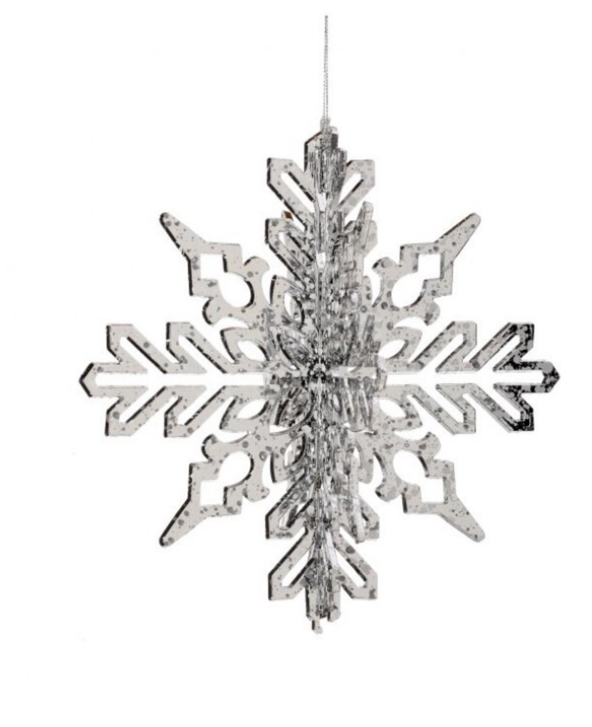 9" 3-D  Shiny Snowflake Ornament ~ Pre~order