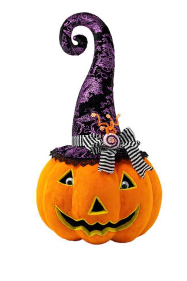 27" Pumpkin with Purple Hat ~ Pre~order