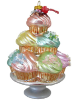 Glass Cupcake Tree Ornament ~ In stock!