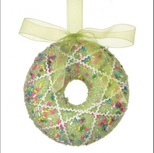 4" Doughnut w/icing and Sprinkles Ornament-Pre-Order