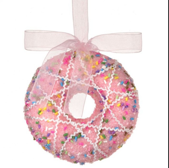 4" Doughnut w/icing and Sprinkles Ornament-Pre-Order