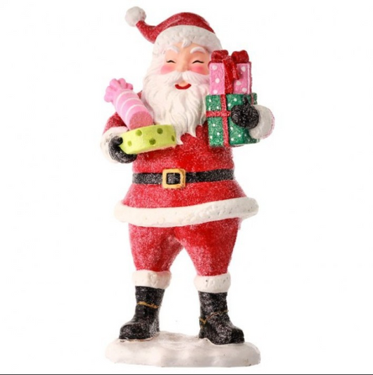 12.5" Resin Santa w/Packages-Pre-Order