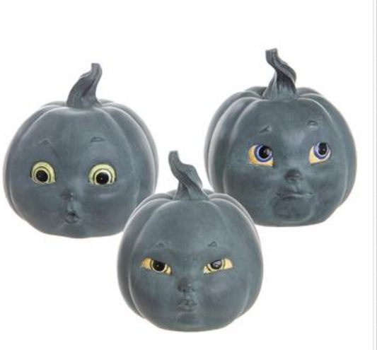 6.6"-6.9"H Pumpkin (3 ea/set)  Gray~pre-order