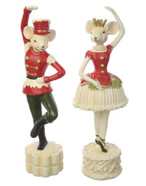 10.5" Mr. And Mrs. Mouse (2 ea/ set) Red Green~pre-order