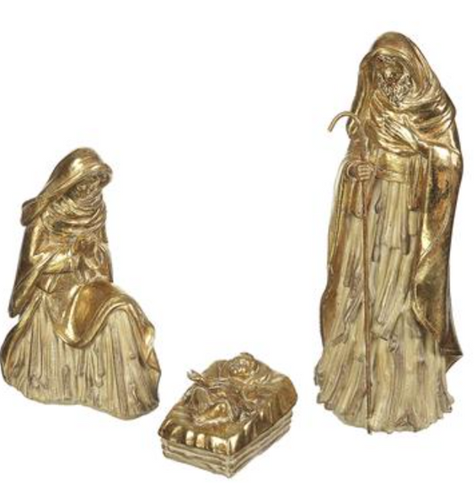 2.5"-12.25" Holy Family (3 ea/set) Gold~pre-order