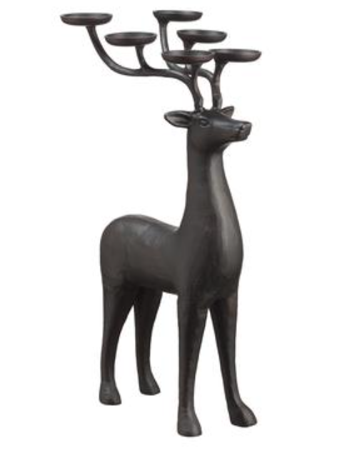 29" Reindeer Candleholder  Bronze~pre-order