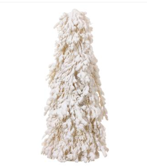 16" Snowed Cone Topiary  White~pre-order