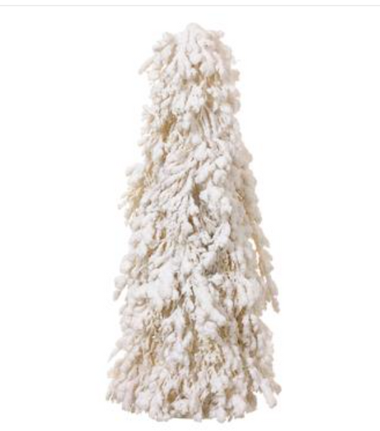 16" Snowed Cone Topiary  White~pre-order