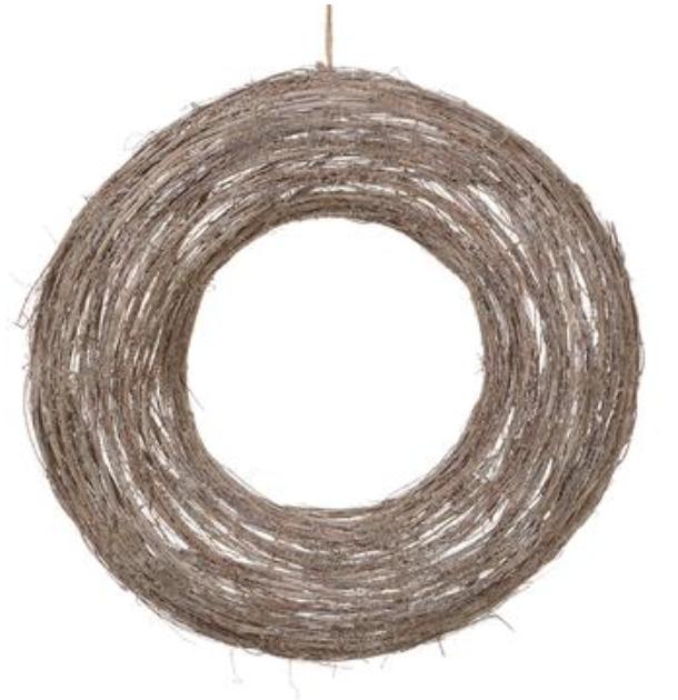 23.5" Iced Twig Wreath  Whitewashed~pre-order