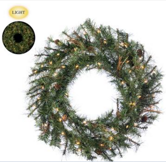 30" Mixed Country Pine Wreath ~pre-order