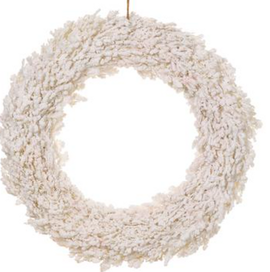 21.6" Snowed Wreath  White~pre-order